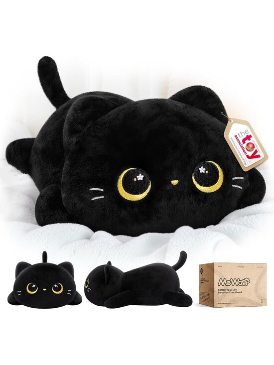 Other - Black Cat Plush Pillow 13" Cute Squishy Huggable Stuffed Animal Desk Decor